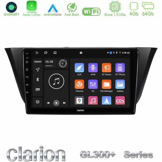 Clarion GL300+ Series 4Core Android11 4+64GB Iveco Daily 2014-2025 Navigation Multimedia Tablet 9"