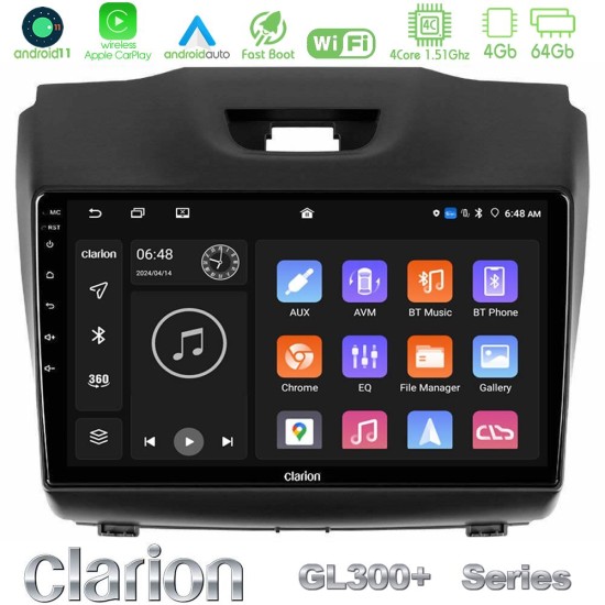 Clarion GL300+ Series 4Core Android11 4+64GB Isuzu D-MAX 2012-2019 Navigation Multimedia Tablet 9" Clarion GL300+ Series 4Core Android11 4+64GB Isuzu D-MAX 2012-2019 Navigation Multimedia Tablet 9"