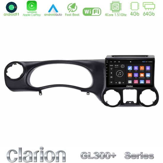Clarion GL300+ Series 4Core Android11 4+64GB Jeep Wrangler 2011-2014 Navigation Multimedia Tablet 10" Clarion GL300+ Series 4Core Android11 4+64GB Jeep Wrangler 2011-2014 Navigation Multimedia Tablet 10"