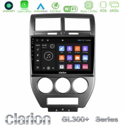 Clarion GL300+ Series 4Core Android11 4+64GB  Jeep Compass/Patriot 2007-2008 Navigation Multimedia Tablet 10"