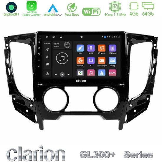 Clarion GL300+ Series 4Core Android11 4+64GB Mitsubishi L200 2016-> amp; Fiat Fullback (Manual A/C) Navigation Multimedia Tablet 9" Clarion GL300+ Series 4Core Android11 4+64GB Mitsubishi L200 2016-> amp; Fiat Fullback (Manual A/C) Navigation Multimedia Tablet 9"