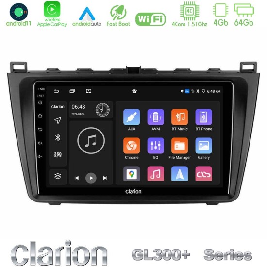 Clarion GL300+ Series 4Core Android11 4+64GB Mazda 6 2008-2012 Navigation Multimedia Tablet 9" Clarion GL300+ Series 4Core Android11 4+64GB Mazda 6 2008-2012 Navigation Multimedia Tablet 9"