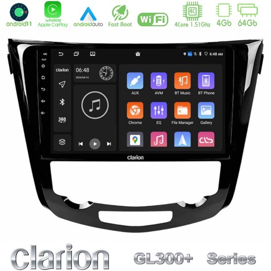 Clarion GL300+ Series 4Core Android11 4+64GB Nissan Qashqai J11 (AUTO A/C) Navigation Multimedia Tablet 10" Clarion GL300+ Series 4Core Android11 4+64GB Nissan Qashqai J11 (AUTO A/C) Navigation Multimedia Tablet 10"
