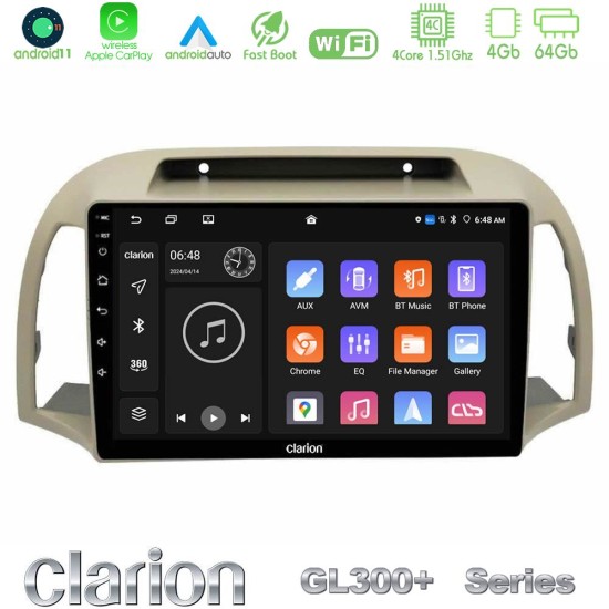 Clarion GL300+ Series 4Core Android11 4+64GB Nissan Micra K12 2002-2010 Navigation Multimedia Tablet 9" Clarion GL300+ Series 4Core Android11 4+64GB Nissan Micra K12 2002-2010 Navigation Multimedia Tablet 9"