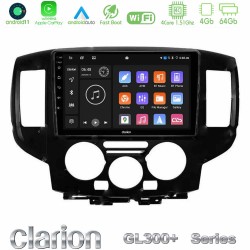 Clarion GL300+ Series 4Core Android11 4+64GB  Nissan NV200 Navigation Multimedia Tablet 9"   (Μαύρο)