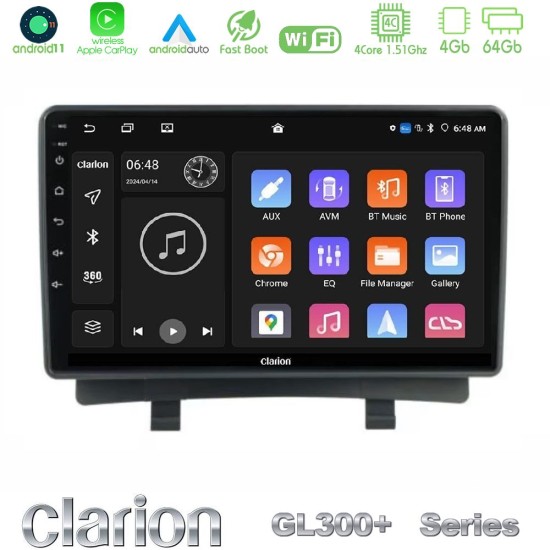 Clarion GL300+ Series 4Core Android11 4+64GB  Opel Zafira 2012-2016 Navigation Multimedia Tablet 9"