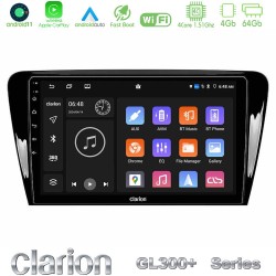 Clarion GL300+ Series 4Core Android11 4+64GB  Skoda Octavia 7 Navigation Multimedia Tablet 10"
