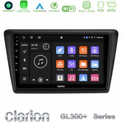 Clarion GL300+ Series 4Core Android11 4+64GB  Skoda Rapid 2013-2017 Navigation Multimedia Tablet 9"