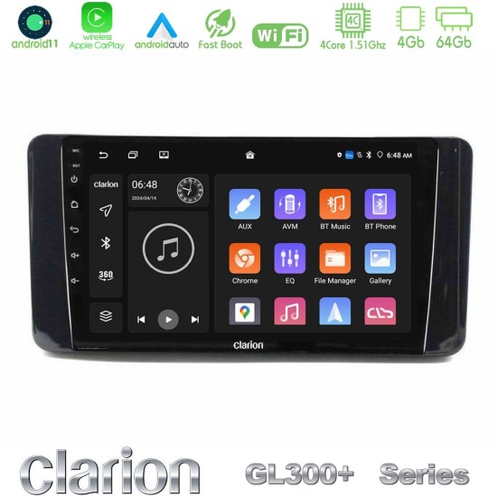Clarion GL300+ Series 4Core Android11 4+64GB  Skoda Kamiq 2019-2022 Navigation Multimedia Tablet 9"