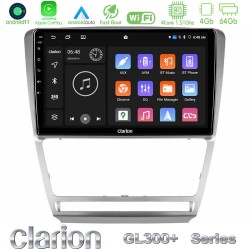 Clarion GL300+ Series 4Core Android11 4+64GB  Skoda Octavia 5 Navigation Multimedia Tablet 10"