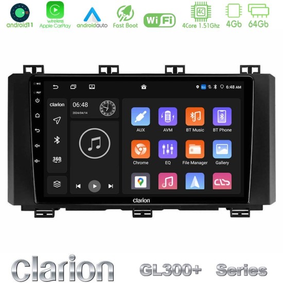Clarion GL300+ Series 4Core Android11 4+64GB  Seat Ateca 2017-2021 Navigation Multimedia Tablet 9"