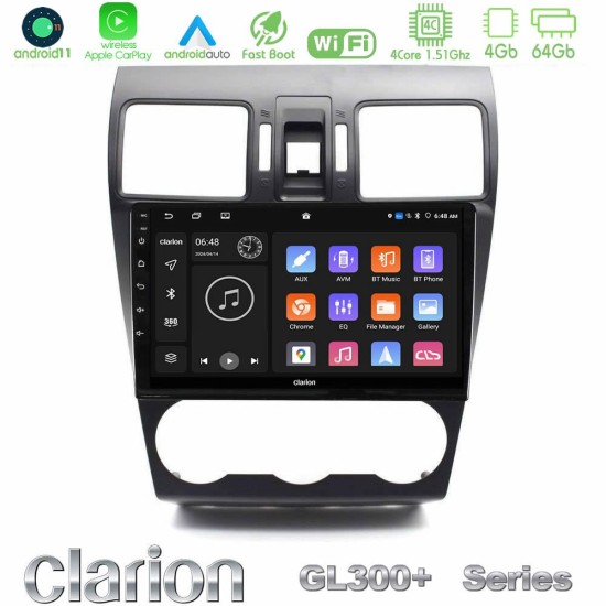 Clarion GL300+ Series 4Core Android11 4+64GB Subaru Forester 2015-2018 Navigation Multimedia Tablet 9"