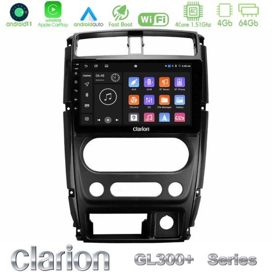 Clarion GL300+ Series 4Core Android11 4+64GB  Suzuki Jimny 2007-2017 Navigation Multimedia Tablet 9"