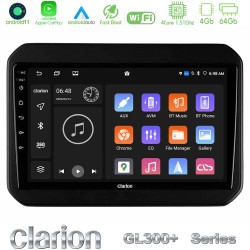 Clarion GL300+ Series 4Core Android11 4+64GB  Suzuki Ignis Navigation Multimedia Tablet 9"