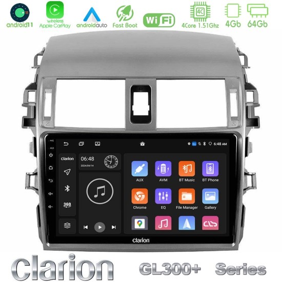 Clarion GL300+ Series 4Core Android11 4+64GB Toyota Corolla 2008-2010 Navigation Multimedia Tablet 9" Clarion GL300+ Series 4Core Android11 4+64GB Toyota Corolla 2008-2010 Navigation Multimedia Tablet 9"