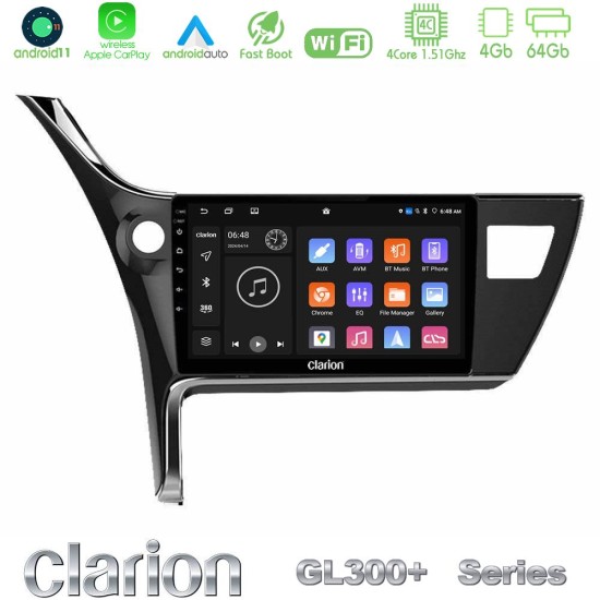 Clarion GL300+ Series 4Core Android11 4+64GB Toyota Corolla 2017-2018 Navigation Multimedia Tablet 10" Clarion GL300+ Series 4Core Android11 4+64GB Toyota Corolla 2017-2018 Navigation Multimedia Tablet 10"
