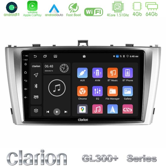 Clarion GL300+ Series 4Core Android11 4+64GB Toyota Avensis T27 Navigation Multimedia Tablet 9" Clarion GL300+ Series 4Core Android11 4+64GB Toyota Avensis T27 Navigation Multimedia Tablet 9"