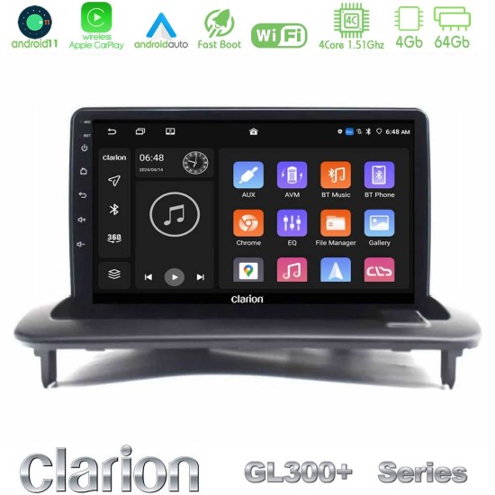 Clarion GL300+ Series 4Core Android11 4+64GB Volvo S40/C30/C70 Navigation Multimedia Tablet 9"