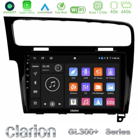 Clarion GL300+ Series 4Core Android11 4+64GB  VW GOLF 7 Navigation Multimedia Tablet 10"