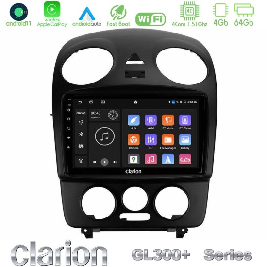 Clarion GL300+ Series 4Core Android11 4+64GB  VW Beetle Navigation Multimedia Tablet 9"