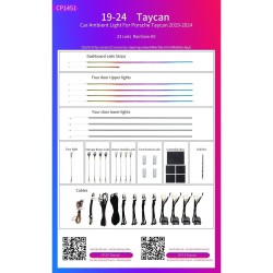 Ατμοσφαιρικός Φωτισμός Porsche Taycan 2019-2024 OEM Ambient Light Kit