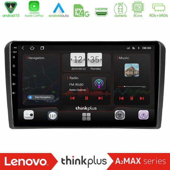 Lenovo Thinkplus A2MAX Series 8Core Android15 4+64GB Audi A3 8P Navigation Multimedia Tablet 9" Lenovo Thinkplus A2MAX Series 8Core Android15 4+64GB Audi A3 8P Navigation Multimedia Tablet 9"