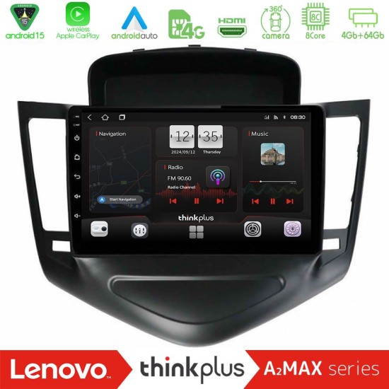 Lenovo Thinkplus A2MAX Series 8Core Android15 4+64GB Chevrolet Cruze 2009-2012 Navigation Multimedia Tablet 9" (Μαύρο) Lenovo Thinkplus A2MAX Series 8Core Android15 4+64GB Chevrolet Cruze 2009-2012 Navigation Multimedia Tablet 9" (Μαύρο)