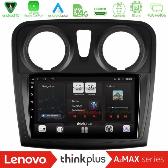 Lenovo Thinkplus A2MAX Series 8Core Android15 4+64GB Dacia Dokker 2014-2021 Navigation Multimedia Tablet 9" Lenovo Thinkplus A2MAX Series 8Core Android15 4+64GB Dacia Dokker 2014-2021 Navigation Multimedia Tablet 9"
