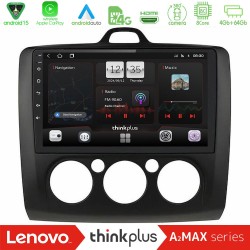 Lenovo Thinkplus A2MAX Series 8Core Android15 4+64GB  Ford Focus Manual AC Navigation Multimedia Tablet 9" (Μαύρο Χρώμα)
