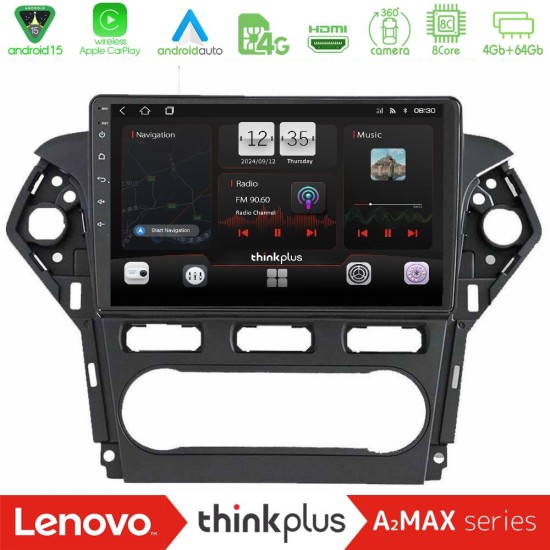 Lenovo Thinkplus A2MAX Series 8Core Android15 4+64GB  Ford Mondeo 2011-2014 Navigation Multimedia Tablet 10"