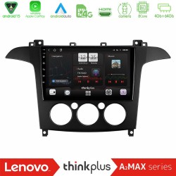 Lenovo Thinkplus A2MAX Series 8Core Android15 4+64GB  Ford S-Max 2006-2008 (manual A/C) Navigation Multimedia Tablet 9"