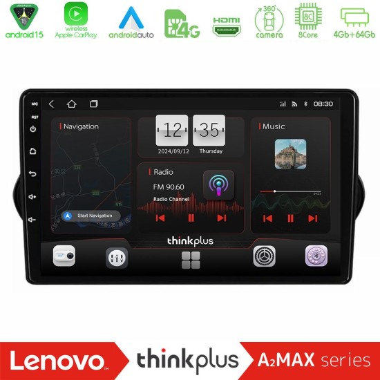 Lenovo Thinkplus A2MAX Series 8Core Android15 4+64GB Fiat Tipo 2015-2022 (Hatchback) Navigation Multimedia Tablet 9" Lenovo Thinkplus A2MAX Series 8Core Android15 4+64GB Fiat Tipo 2015-2022 (Hatchback) Navigation Multimedia Tablet 9"