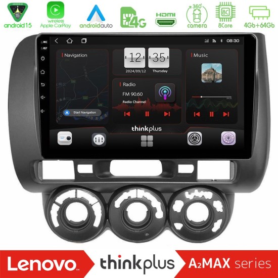 Lenovo Thinkplus A2MAX Series 8Core Android15 4+64GB Honda Jazz 2002-2008 (Manual A/C) Navigation Multimedia Tablet 9" Lenovo Thinkplus A2MAX Series 8Core Android15 4+64GB Honda Jazz 2002-2008 (Manual A/C) Navigation Multimedia Tablet 9"