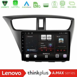 Lenovo Thinkplus A2MAX Series 8Core Android15 4+64GB  Honda Civic Hatchback 2012-2015 Navigation Multimedia Tablet 9"