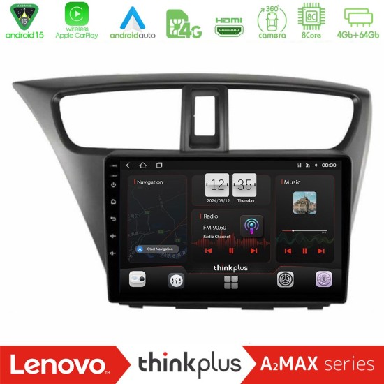 Lenovo Thinkplus A2MAX Series 8Core Android15 4+64GB Honda Civic Hatchback 2012-2015 Navigation Multimedia Tablet 9" Lenovo Thinkplus A2MAX Series 8Core Android15 4+64GB Honda Civic Hatchback 2012-2015 Navigation Multimedia Tablet 9"