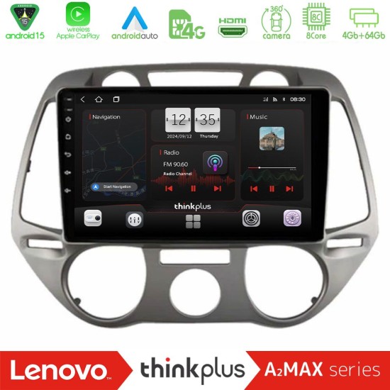 Lenovo Thinkplus A2MAX Series 8Core Android15 4+64GB Hyundai i20 2009-2012 Manual A/C Navigation Multimedia Tablet 9" Lenovo Thinkplus A2MAX Series 8Core Android15 4+64GB Hyundai i20 2009-2012 Manual A/C Navigation Multimedia Tablet 9"