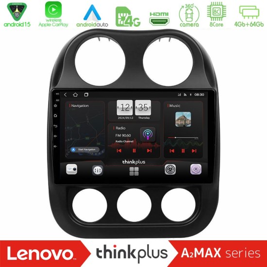Lenovo Thinkplus A2MAX Series 8Core Android15 4+64GB Jeep Compass 2012-2016 Navigation Multimedia Tablet 9" Lenovo Thinkplus A2MAX Series 8Core Android15 4+64GB Jeep Compass 2012-2016 Navigation Multimedia Tablet 9"