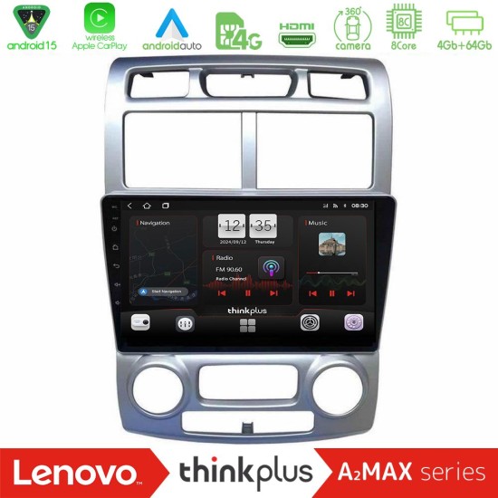 Lenovo Thinkplus A2MAX Series 8Core Android15 4+64GB  Kia Sportage 2005-2008 Navigation Multimedia Tablet 9""
