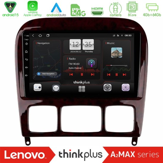 Lenovo Thinkplus A2MAX Series 8Core Android15 4+64GB Mercedes S Class 1999-2004 (W220) Navigation Multimedia Tablet 9" Lenovo Thinkplus A2MAX Series 8Core Android15 4+64GB Mercedes S Class 1999-2004 (W220) Navigation Multimedia Tablet 9"