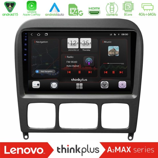Lenovo Thinkplus A2MAX Series 8Core Android15 4+64GB Mercedes S Class 1999-2004 (W220) Navigation Multimedia Tablet 9" Lenovo Thinkplus A2MAX Series 8Core Android15 4+64GB Mercedes S Class 1999-2004 (W220) Navigation Multimedia Tablet 9"