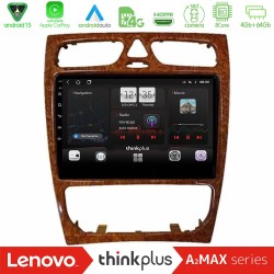 Lenovo Thinkplus A2MAX Series 8Core Android15 4+64GB  Mercedes C Class (W203) Navigation Multimedia Tablet 9" (Wooden Style)