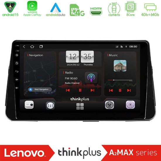 Lenovo Thinkplus A2MAX Series 8Core Android15 4+64GB  Nissan Micra K14 Navigation Multimedia Tablet 9"