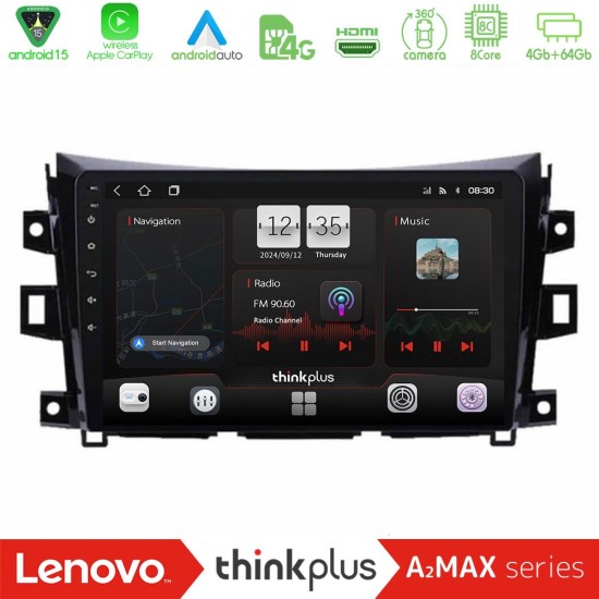 Lenovo Thinkplus A2MAX Series 8Core Android15 4+64GB  Nissan Navara NP300 Navigation Multimedia Tablet 9"