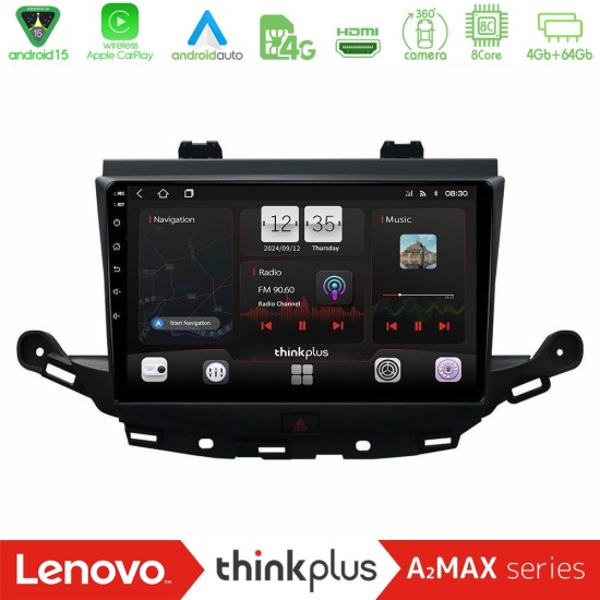Lenovo Thinkplus A2MAX Series 8Core Android15 4+64GB  Opel Astra K 2015-2019 Navigation Multimedia Tablet 9"