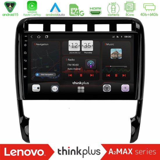 Lenovo Thinkplus A2MAX Series 8Core Android15 4+64GB  Porsche Cayenne 2003-2010 Navigation Multimedia Tablet 9"