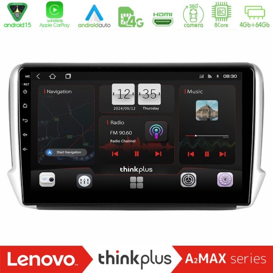 Lenovo Thinkplus A2MAX Series 8Core Android15 4+64GB  Peugeot 208/2008 Navigation Multimedia Tablet 10"