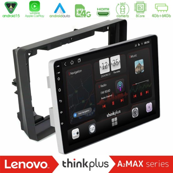 Lenovo Thinkplus A2MAX Series 8Core Android15 4+64GB  Peugeot 308 2013-2020 Navigation Multimedia Tablet 9"