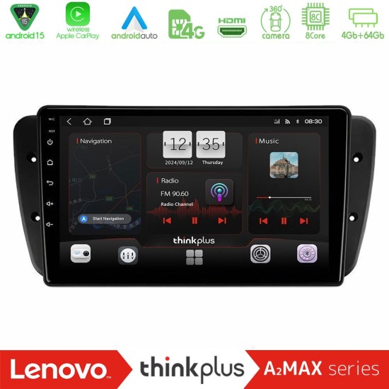 Lenovo Thinkplus A2MAX Series 8Core Android15 4+64GB  Seat Ibiza 2008-2012 Navigation Multimedia Tablet 9"