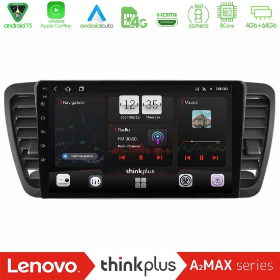 Lenovo Thinkplus A2MAX Series 8Core Android15 4+64GB  Subaru Legacy/Outback 2002-2008 Navigation Multimedia Tablet 9"