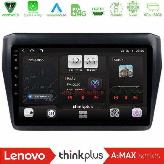 Lenovo Thinkplus A2MAX Series 8Core Android15 4+64GB  Suzuki Swift 2017-2023 Navigation Multimedia Tablet 9"